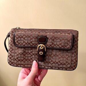 Coach Soho Signature Clutch Wristlet